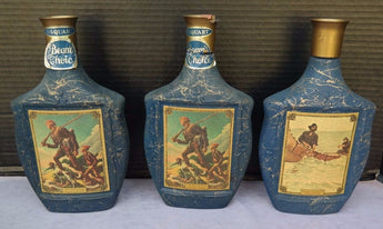 Vtg Liquor Whiskey Decanter Bottle - 3 Beams Choice (The Kentuckian) Hauling