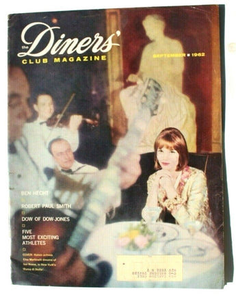 Vtg September 1962 The Diners Club Magazine Vol. 17 Issue 3 E (Elsa Martinelli)