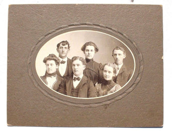 Vtg Antique B&W 1902 Family (Cousins, Aunts) Kate McAllister Photo