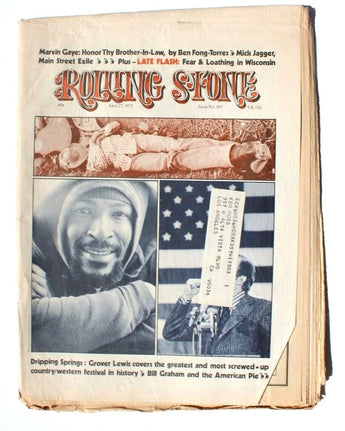 Vintage April 27, 1972 Rolling Stones No. 107 Magazine Newspaper - Grover Lewis
