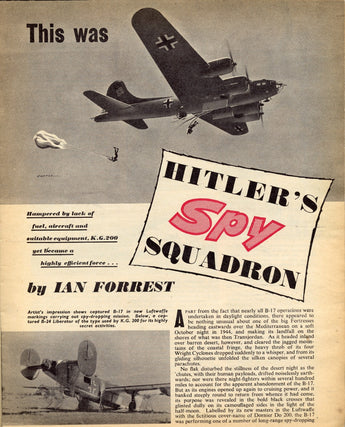 Vintage 1960s Flying Review Spy Squadron Article Luftwaffe Mission Photo #3032