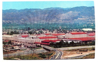 Vintage 1960's SAN FERNANDO VALLEY Warner Brothers Studio BURBANK Photo Postcard
