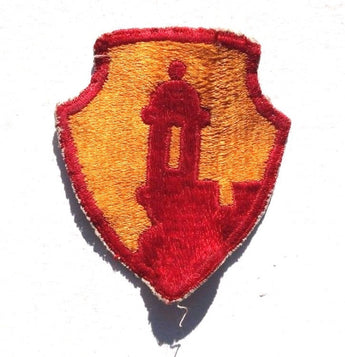 Vintage 1950's Original WWII US Army Yellow / Red WATCH TOWER Patch