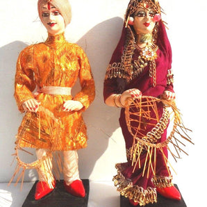 VTG 1970's India TIBETAN Tajiks DONGS BUDDHA Dancing Cotton Women & Male (2)