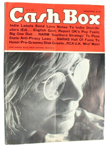 Vintage July 14, 1973 Cash Box Music Magazine Newspaper - John Denver