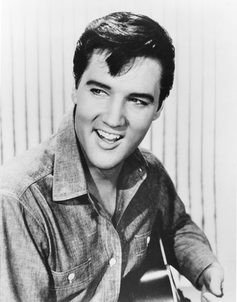 Vtg RARE Black & White Portrait of ELVIS PRESLEY Head Shot Photo #647