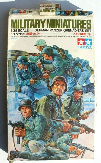 Vtg Army Military Miniatures Toy Model Kit 1985 Tamiya German Panzer Grenadiers