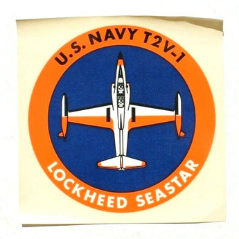 Vintage U.S. Navy T2V-1 Lockheed Seastar Decal Sticker 5"