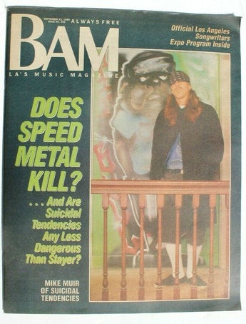 Vintage BAM LA's Music Magazine - September 23, 1988 Vol. 14 No. 19 Slayer