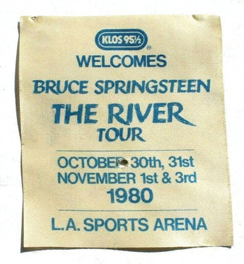 Vtg All Access Backstage Pass VIP Sticker 1980 KLOS 951/2 Bruce Springsteen