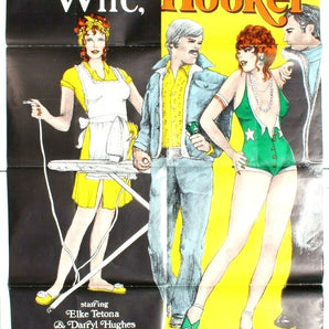 Vtg 1976 My Wife the Hooker (Elke Tetona) Sexploitation One Sheet Movie Poster