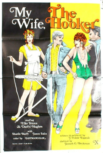 Vtg 1976 My Wife the Hooker (Elke Tetona) Sexploitation One Sheet Movie Poster