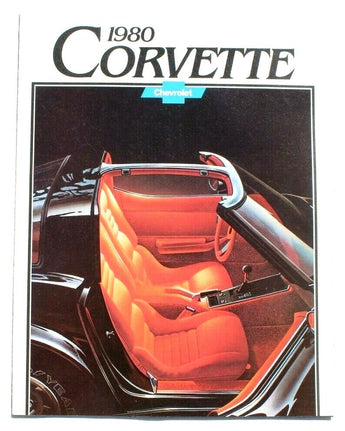 Vtg 1980 Chevrolet Corvette Orig Factory Dealer Sales Brochure W/ Poster Vette