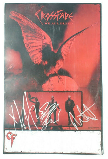 Crossfade WE ALL BLEED Autographed Signed Band Poster Eleven Seven 11"X 17"