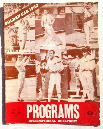 Vintage Sept - Oct 1962 Programs International Bullfight Bullfighting Magazine