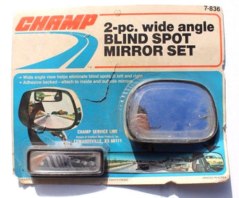 Sealed Vintage 1970's Champ 2pc Wide Angles Blind Spot Mirror Set NOS