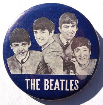 Vtg 1970's THE BEATLES All 4 Band Members (John Lennon) Pin BADGE Pinback