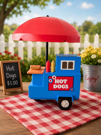 New 2026 Target Bullseye Light Up SUMMER PATRIOTIC HOT DOG CART Holiday Decor