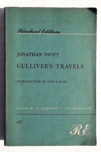 Vintage 1946 Gullivers Travels Jonathan Swift By John F. Ross RINEHART ED. Book