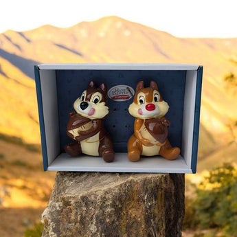 New Disney Chip and Dale Chipmunk Holding Acorn Ceramic Salt and Pepper Shaker