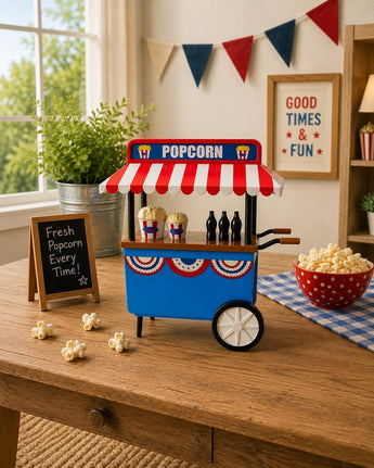 New 2026 Target Bullseye Light Up SUMMER PATRIOTIC POPCORN CART