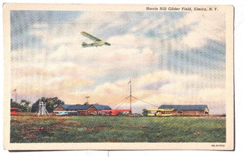 Vintage 1950's Harris Hill Glider Field ELMIRA N.Y (New York) Photo Postcard