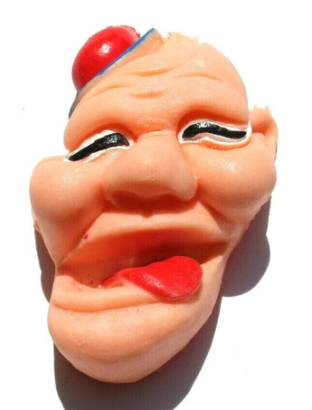 Circus Halloween Wacky Goulie Faces Grimaces Finger Puppet Toy Jiggler NOS Happy