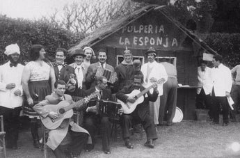 Vtg 1949 Black & White Photo - Funny Comedy Boys Band (Mariachi Band) #575