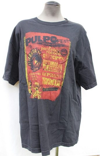 Vintage 2007 PulpOFest Concert Tour Music Black Mens T-Shirt X-Large