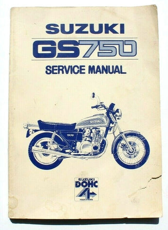 Vintage 1976 SUZUKI DOHC MOTORCYCLE GS750 SERVICE MANUAL 4 Stroke