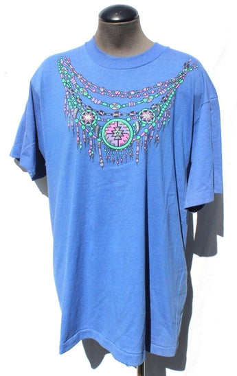 Vtg Men’s 1990s Retro New Wave Dream Catcher Necklace Graphic T-Shirt X-Large
