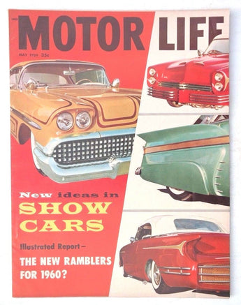 Vtg Hot Rat Rod Car Magazine - May 1959 MOTOR LIFE (Show Cars)