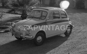 Vtg 1960s Carlo Abarth Inside Fiat Racing Ferrari Cars California Photo #1526