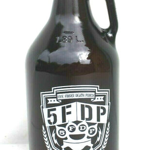 New 5fdp Five Finger Death Punch Prototype 1.89 Liter Amber Glass Bottle