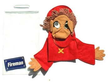 Vintage Sheram Industries 1969 FIREMAN Kids Hand Puppet Show - NOS