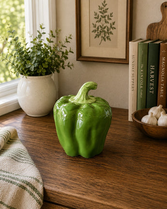 New Ceramic Green Bell Pepper Room Decor Decoration Figurine Sculpture