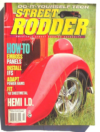Vtg Hot Rat Rod Car Magazine - February 1966 STREET RODDER (Emboss Panels)