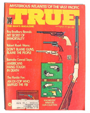 Vintage True The Mans September 1975 Magazine - Don't Blame Guns MY SECRET