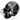 Black Silver Halloween Skull W/ Pearls Room Decor Decoration Figurine Sculpture