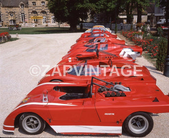 Vtg 1960s Carlo Abarth Fiat Racing Line UP (Alfa Romeo) Cars Italy Photo #1535