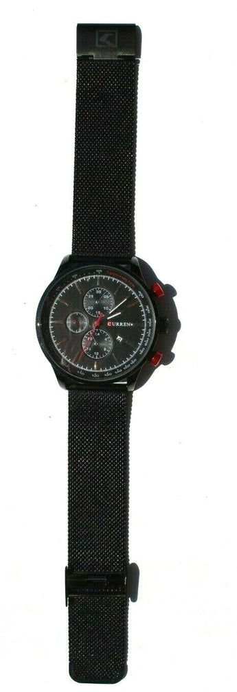 Men's Luxury Sport Watch Collection Curren Quartz Chronograph in Black (#17)