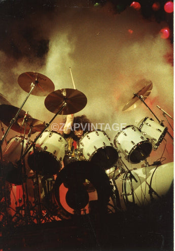 Vtg 1970s Drummer Eric Car Concert Tour Preforming Kiss Band Music Photo #2876