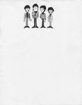 Vtg 1970 The Beatles Band Letter Head Paper 1 Sheet (Paul McCartney John Lennon)