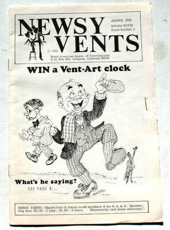 Vtg 1978 Newsy Vents Vol. 34 Issue #1 Ventriloquism Booklet from Maher Studios