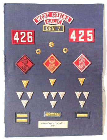 Vintage ORIGINAL 1957 LOT Of BSA Boy Scouts of America Badges WEST COVINA Calif