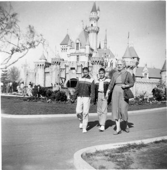 Vtg 1960's Black & White Disneyland (Disneylandia) Sleeping Beauty Castle Photo