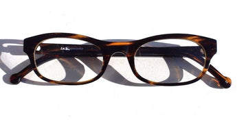 New Vtg 1989 L.A. Eyeworks Retro Eyeglasses - Brown Strip Reva 153 Glasses