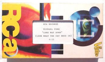 Vintage 1991 MICHAEL PENN "Long Way Down" Look What the Cat Drug In VHS Tape