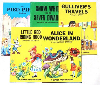 Vtg 1967 Lot 5 Ottenheimer Publisher GIANT Fairy Tale Books (Snow White ) Books