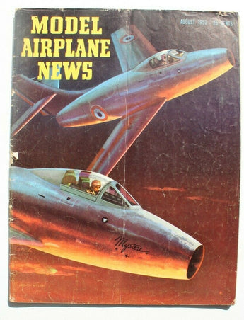 Vtg August 1952 Model Airplane News Aviation Magazine - French Mystere